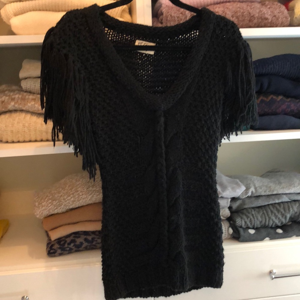 Tassel knit sweater